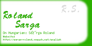 roland sarga business card